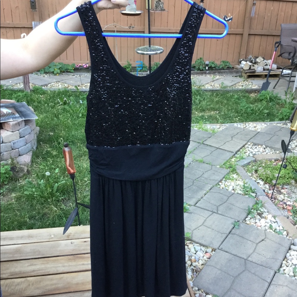 Black sequin dress